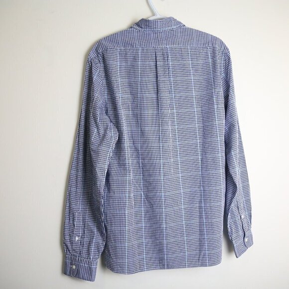 The Men's Bloomingdale's Gingham Button Down Stretch Fabroc Size Large - Picture 9 of 11